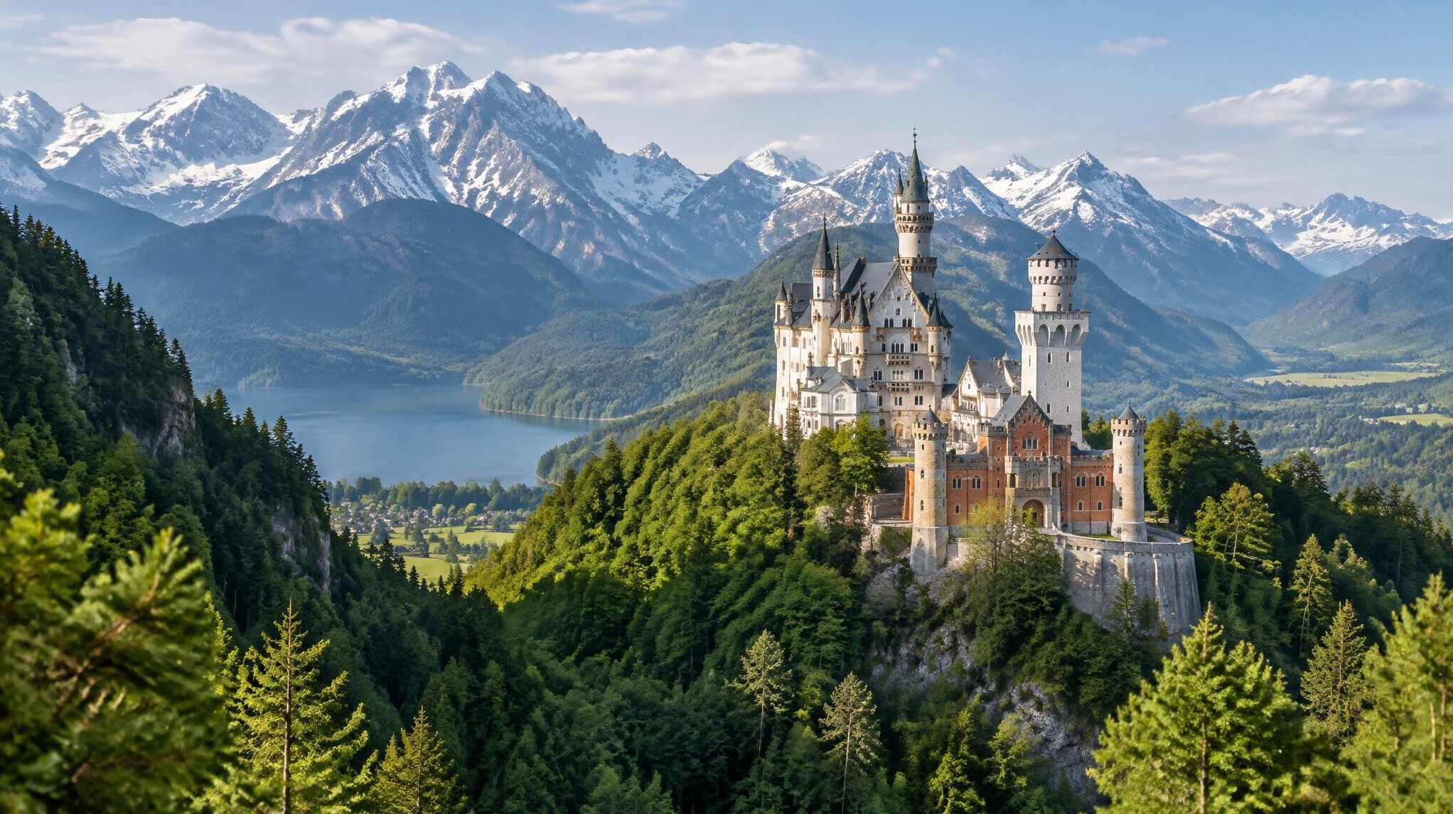 bavaria landscape with castle