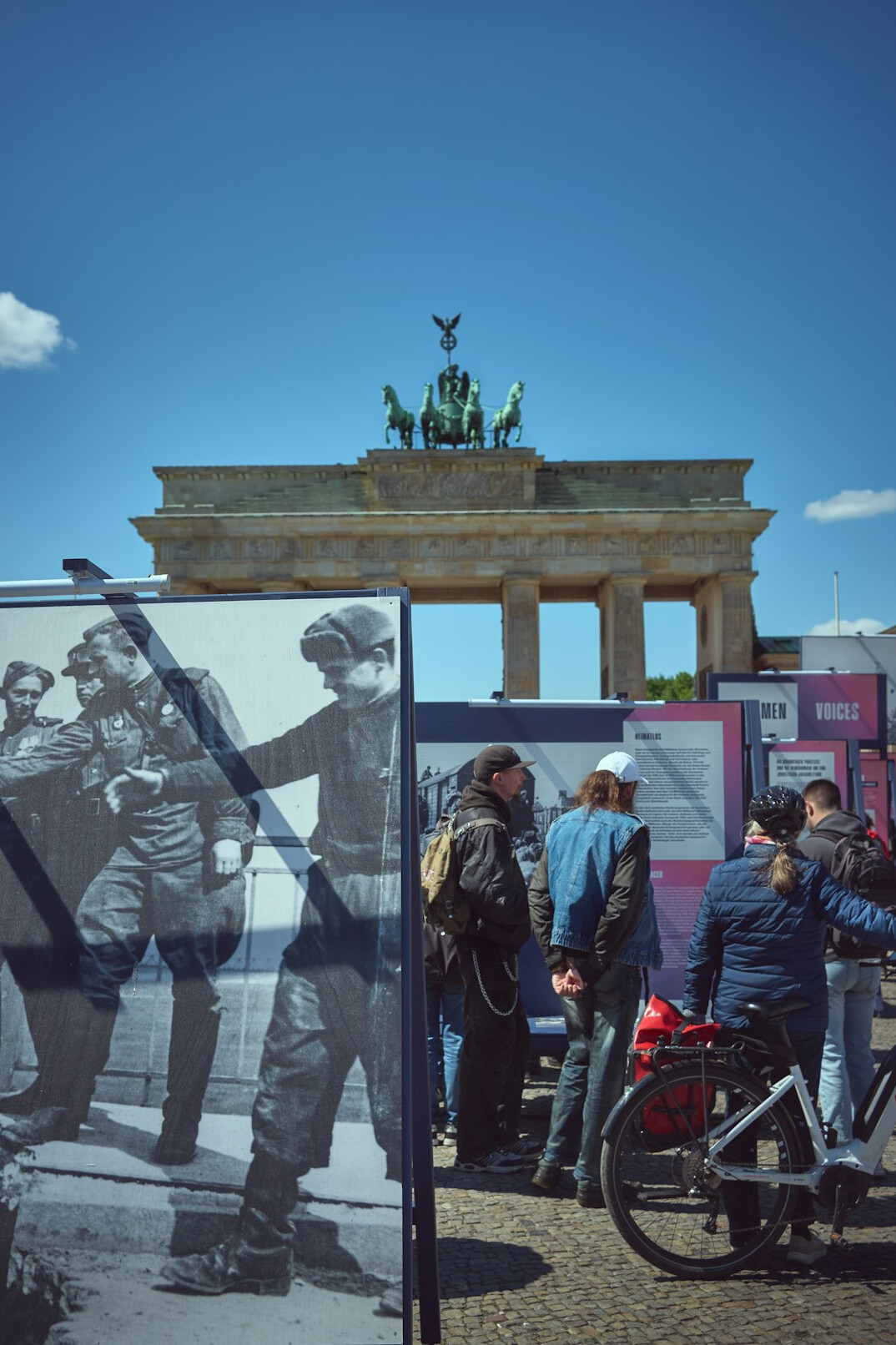 people at brandenburg gate