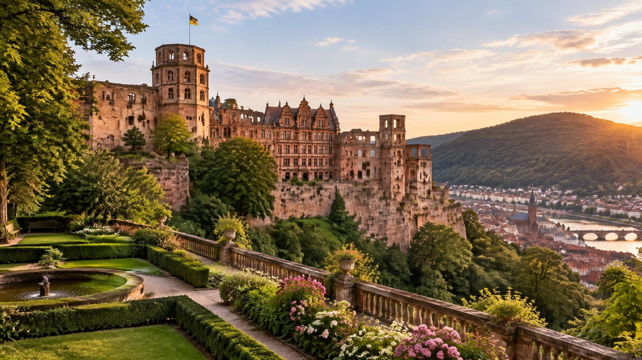 heidelberg castle on hill